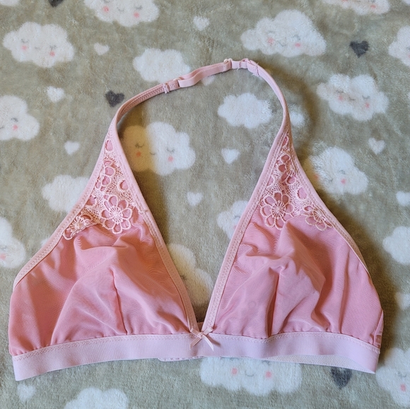 Aerie pink lace halter bralette size S/P - Picture 1 of 2